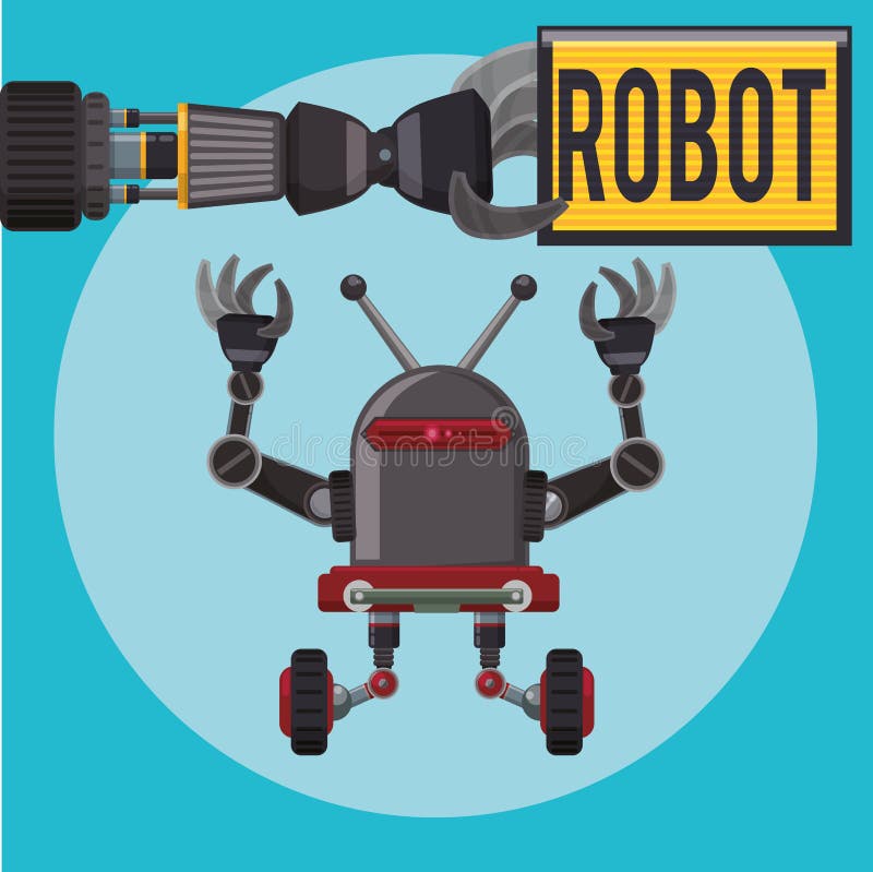 Robot and technology design royalty free illustration