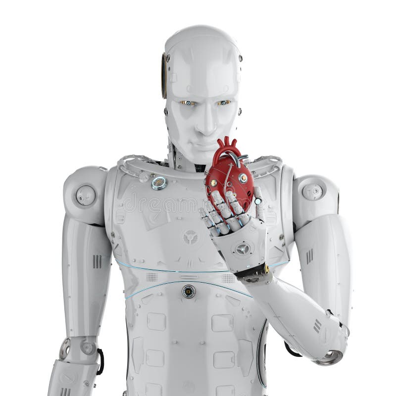 Robot tenant le coeur illustration de vecteur Robot tenant le coeur illustration de vecteur