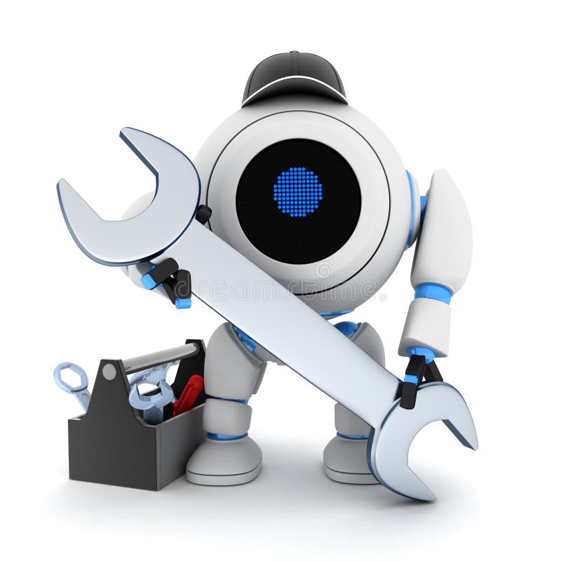 Download Robot and tools stock illustration. Illustration of modern - 22955734