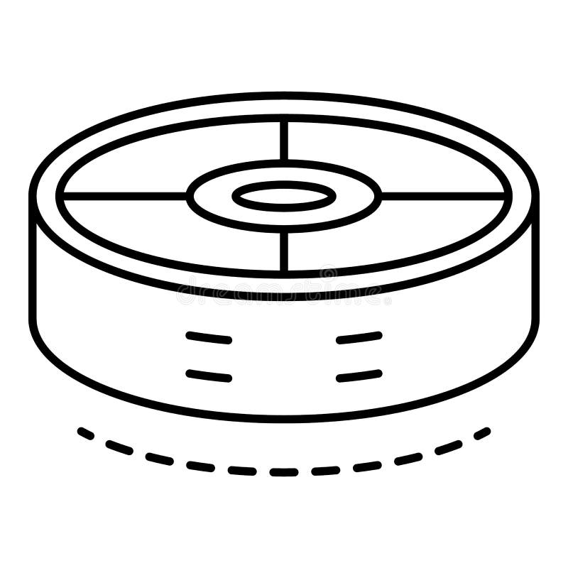 Robot Vacuum Cleaner Icon, Outline Style Stock Vector - Illustration of