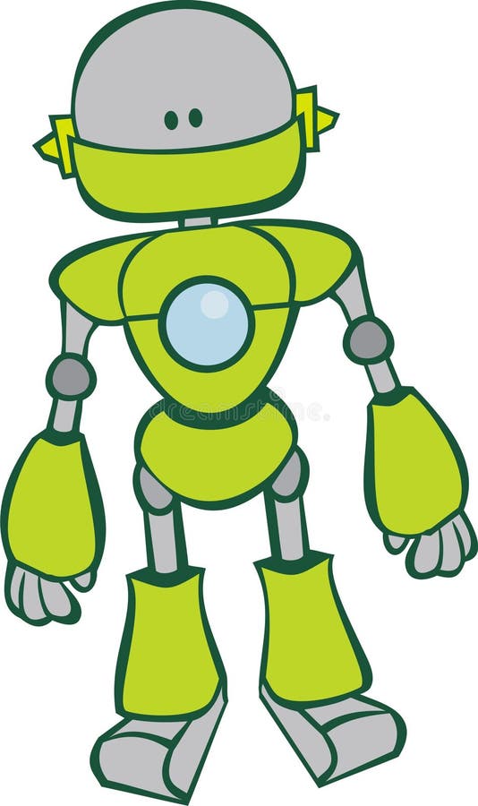 robot vert mignon illustration de vecteur robot vert mignon illustration de vecteur