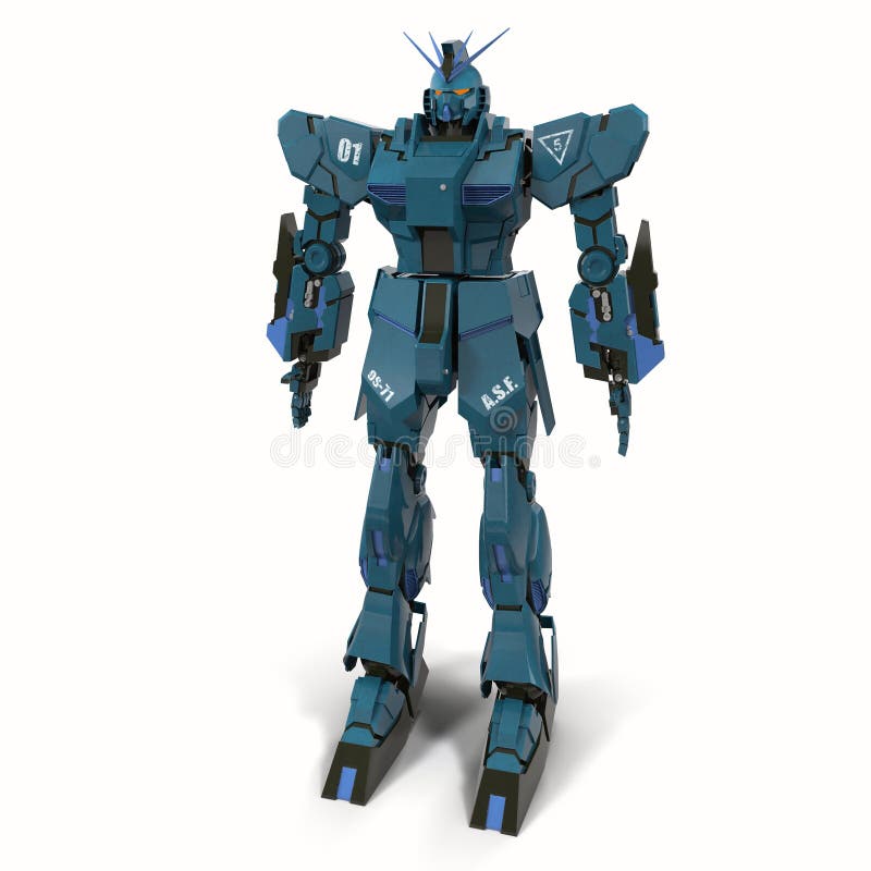 Robot on White Background vector illustration