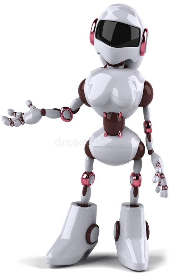 Robot woman vector illustration