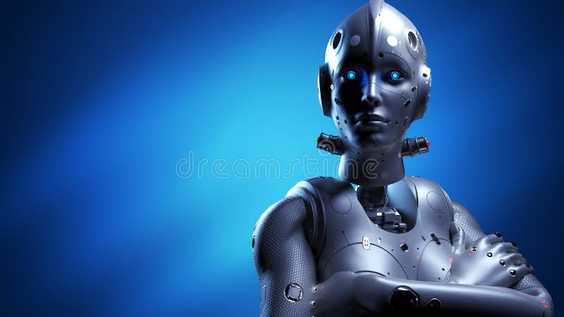 Robot woman, sci-fi woman vector illustration Robot woman, sci-fi woman vector illustration