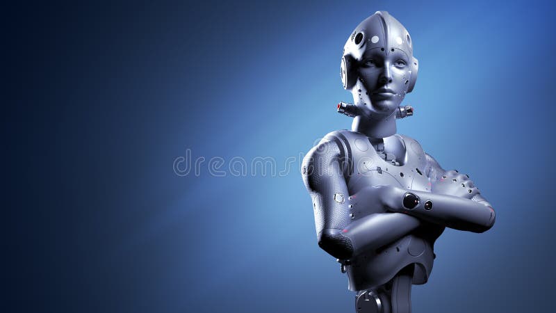 Robot Woman, Sci-fi Woman Artificial Intelligence Stock Illustration -  Illustration of female, intelligence: 147786491