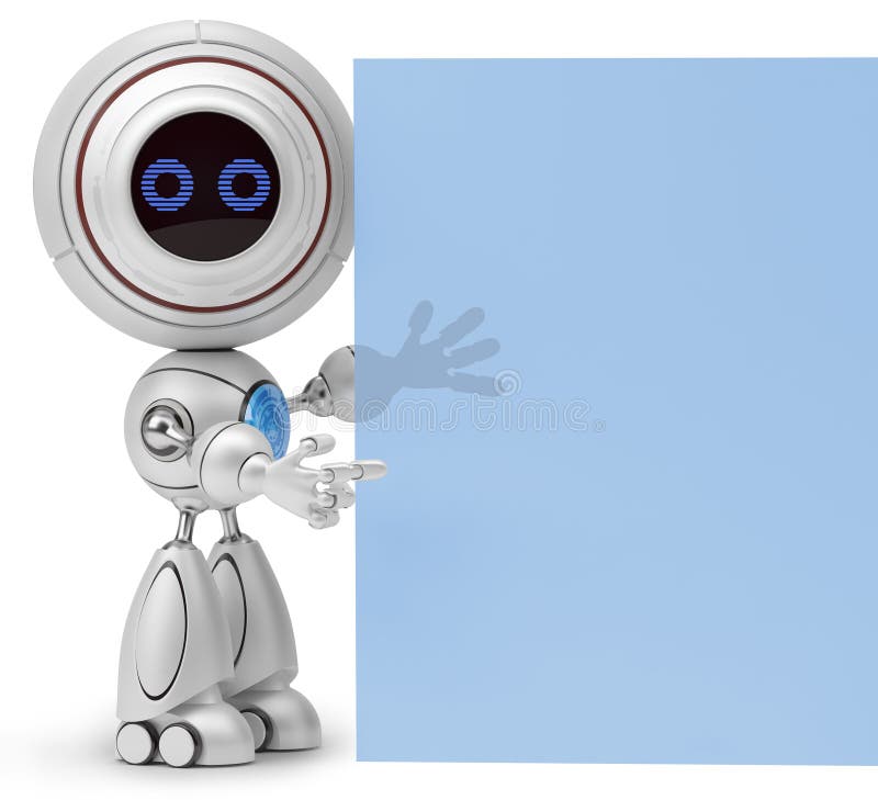 Robota wskazywać royalty ilustracja Robota wskazywać royalty ilustracja
