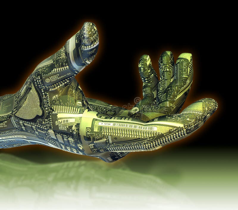 Robotachtige Hand stock illustratie Robotachtige Hand stock illustratie