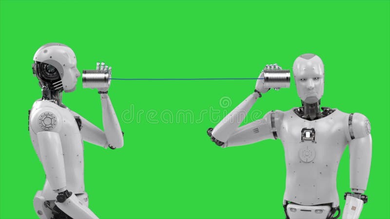 Robotburk med tennburk royaltyfri illustrationer