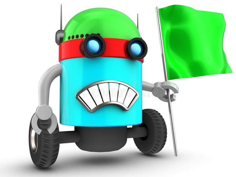 Roboter 3d über Weiß vektor abbildung Roboter 3d über Weiß vektor abbildung