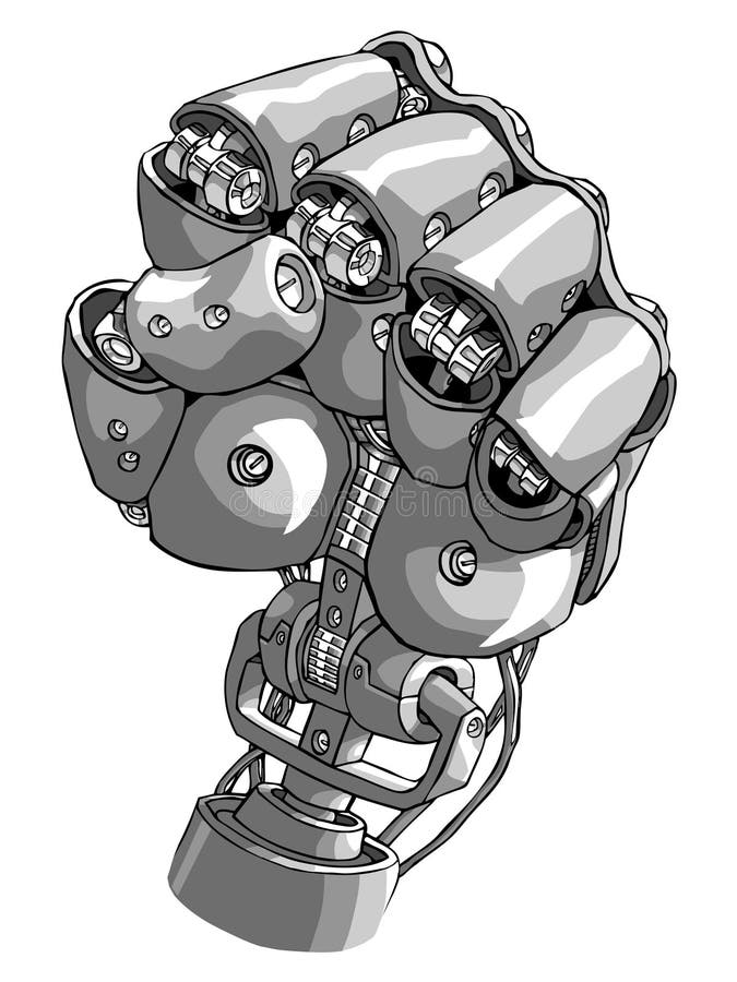 Roboterfaust stock abbildung