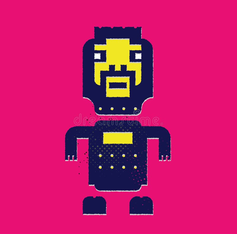 Roboter-Illustration lizenzfreie abbildung