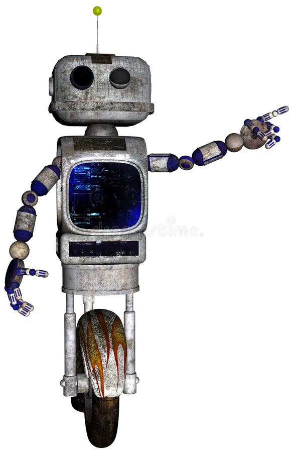 Roboter-Illustration IHR PRODUKT HIER stock abbildung