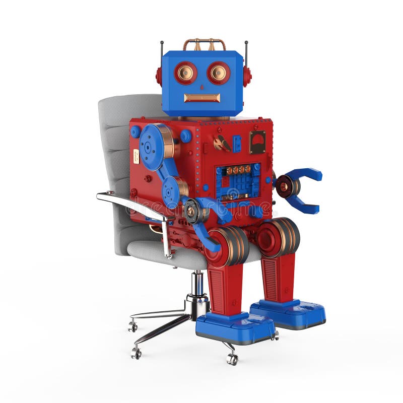 Roboter im Amt vektor abbildung