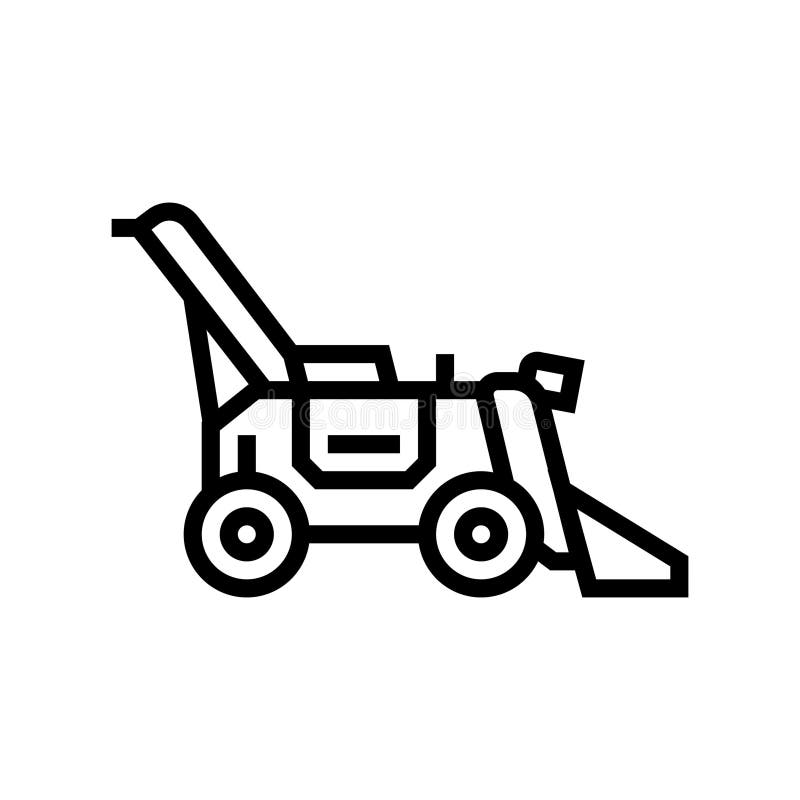 Roboter-Ladegerät Ernte Linie Icon Vektorbild lizenzfreie abbildung