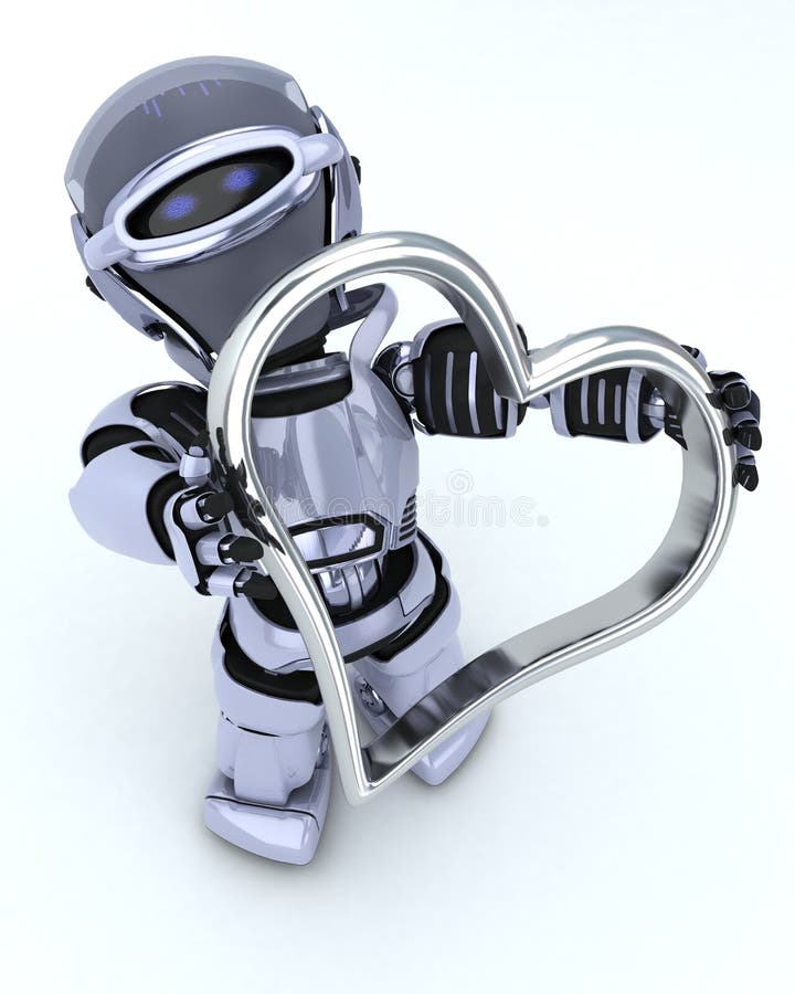 Roboter mit Innercharme stock abbildung