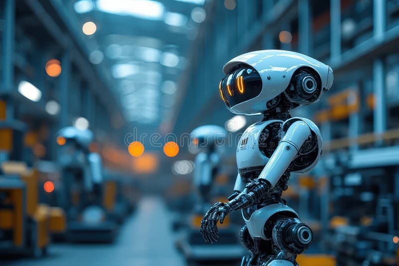 Robotic AI Vision Sensor Technology in Advanced Automation Stock ...