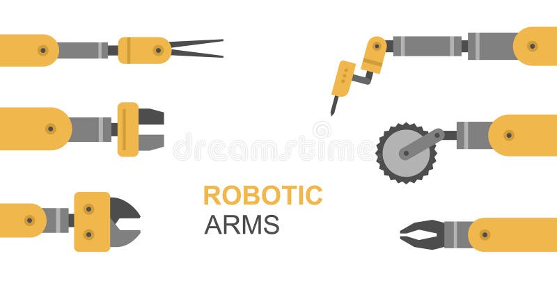 Robotic arms vector illustration Robotic arms vector illustration