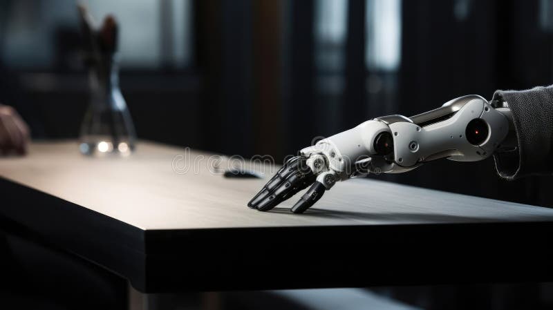 Robotic human hand. Prosthesis vector illustration