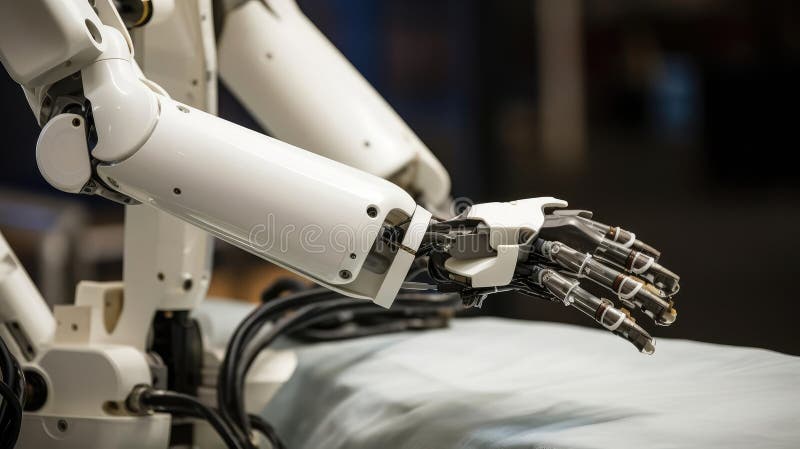 Robotic human hand. Prosthesis vector illustration