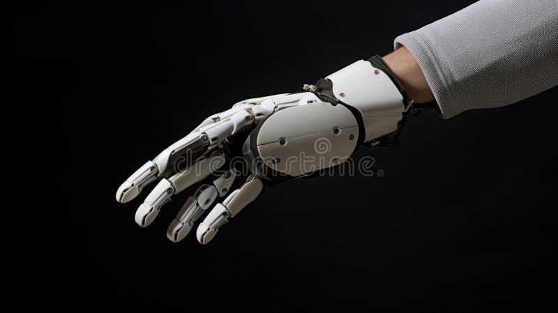 Robotic human hand. Prosthesis vector illustration