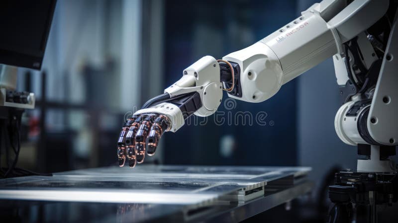 Robotic human hand. Prosthesis royalty free illustration