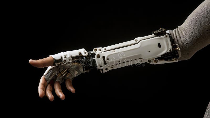 Robotic human hand. Prosthesis vector illustration