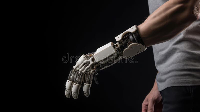 Robotic human hand. Prosthesis royalty free illustration