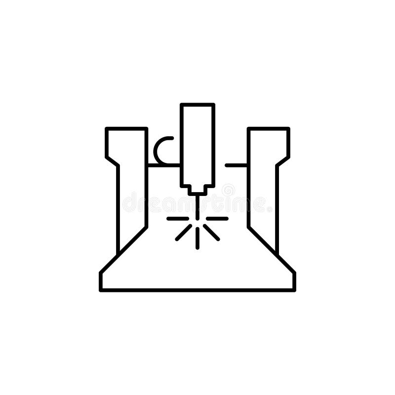 Robotic icon. Element of laser application in production for mobile concept and web apps illustration. Thin line icon for website stock illustration
