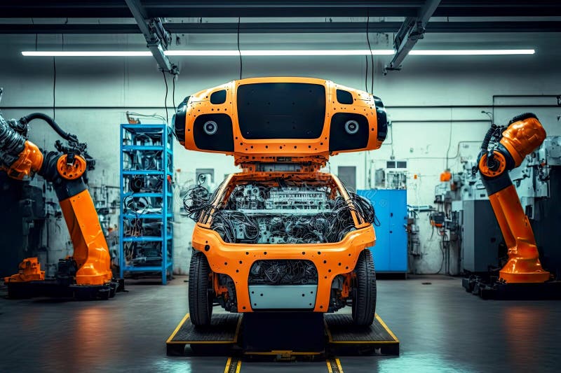 Robotic Modern System for Assembling New Cars in Factory of Automotive