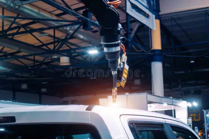 ROBOTIC SYSTEMS. Systems for automation and robotization of welding processes stock photos
