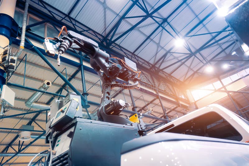 ROBOTIC SYSTEMS. Systems for automation and robotization of welding processes royalty free stock images