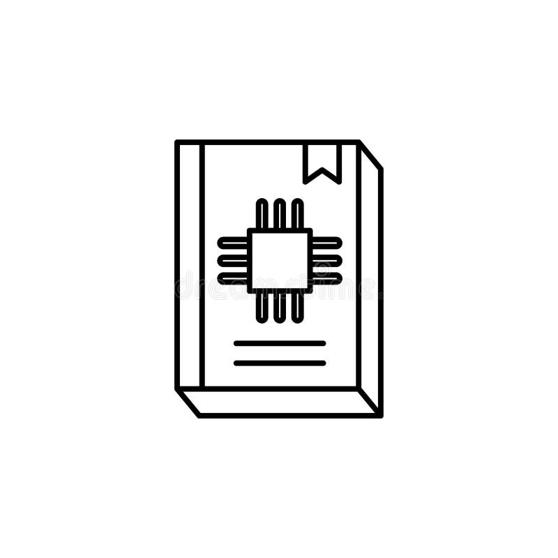 Robotics guide book outline icon. Signs and symbols can be used for web, logo, mobile app, UI, UX stock illustration Robotics guide book outline icon. Signs and symbols can be used for web, logo, mobile app, UI, UX stock illustration