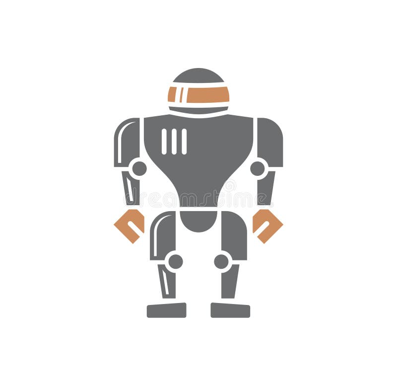 Robotisk tillverkarrelaterad ikon i bakgrunden för grafik- och webbdesign Konceptsymbol för kreativa illustrationer för webben vektor illustrationer
