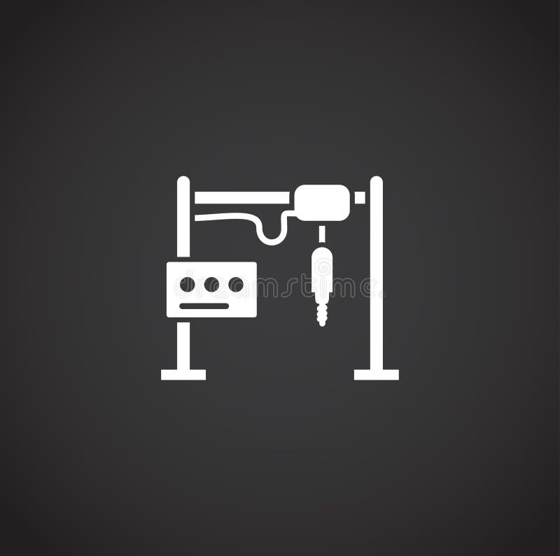 Robotisk tillverkarrelaterad ikon i bakgrunden för grafik- och webbdesign Konceptsymbol för kreativa illustrationer för webben royaltyfri illustrationer