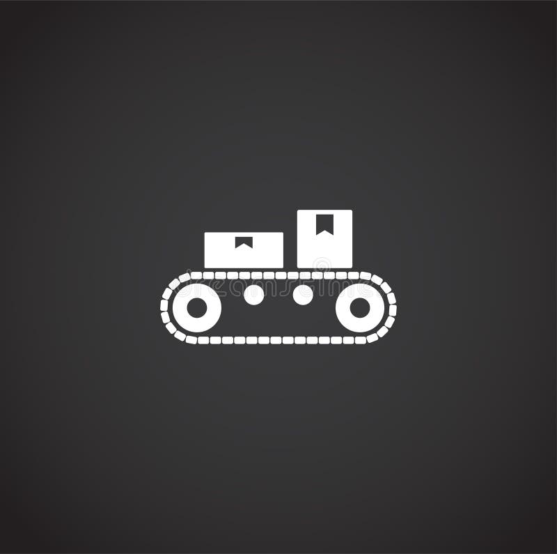 Robotisk tillverkarrelaterad ikon i bakgrunden för grafik- och webbdesign Konceptsymbol för kreativa illustrationer för webben royaltyfri illustrationer