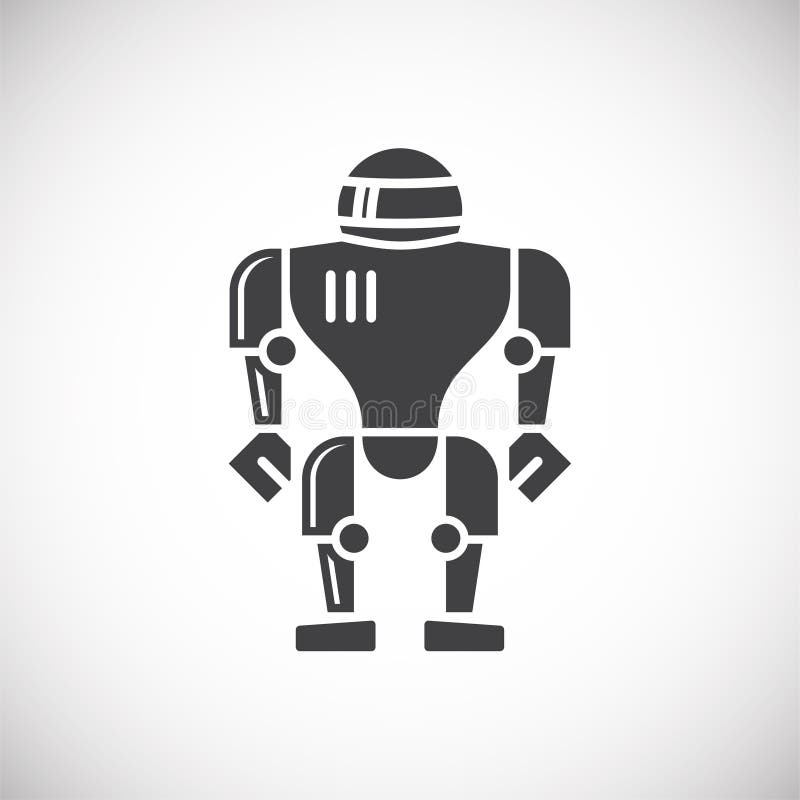 Robotisk tillverkarrelaterad ikon i bakgrunden för grafik- och webbdesign Konceptsymbol för kreativa illustrationer för webben stock illustrationer