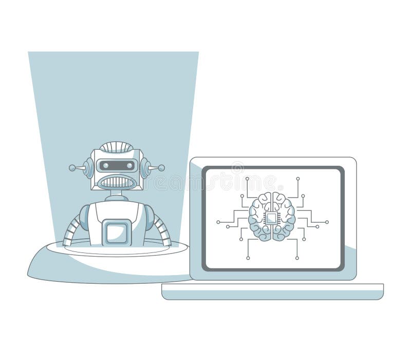 Robotkunstmatige intelligentie royalty-vrije illustratie Robotkunstmatige intelligentie royalty-vrije illustratie