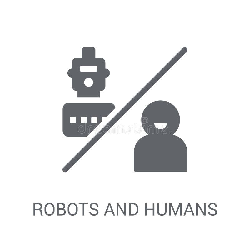 Robots en mensenpictogram vector illustratie Robots en mensenpictogram vector illustratie