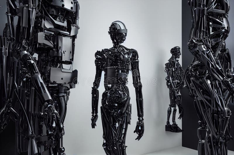 Robots. Futuristic Interpretation Future 2025. Generation of Robots