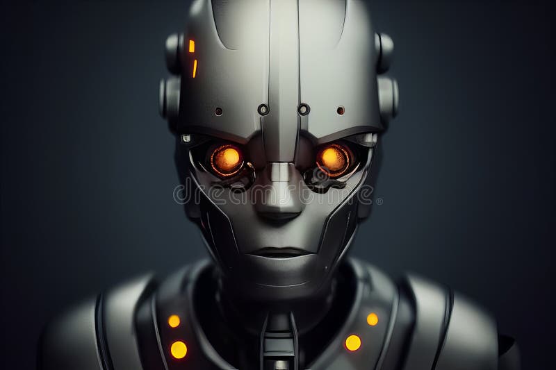 Robots. Futuristic Interpretation Future 2025. Illustration Stock