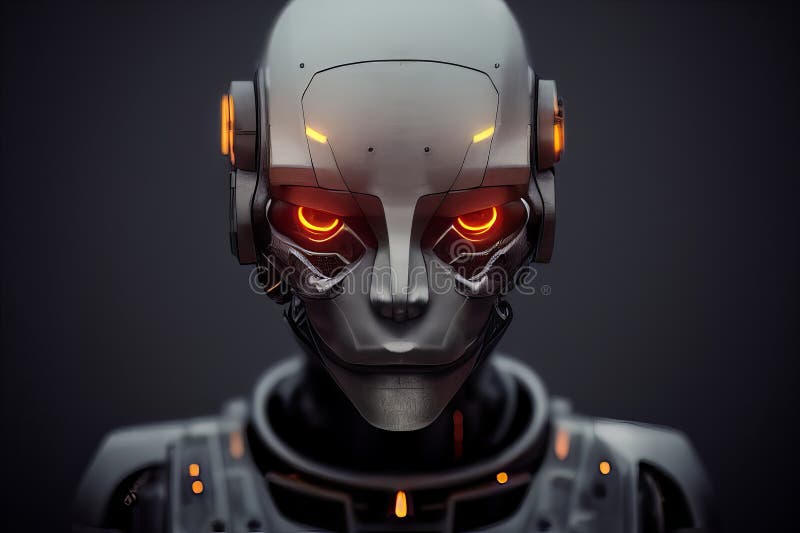 Robots. Futuristic Interpretation Future 2025. Illustration Stock