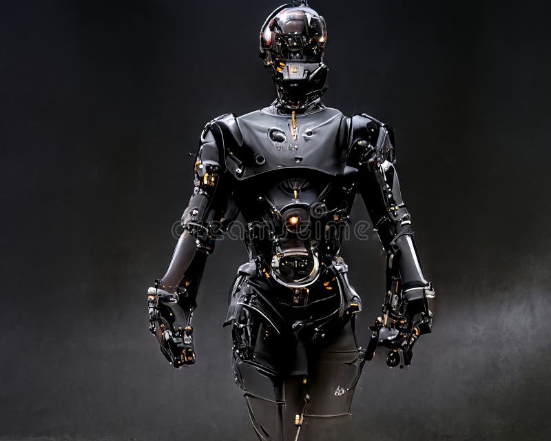 Robots. Futuristic Interpretation Future 2025. Illustration Stock