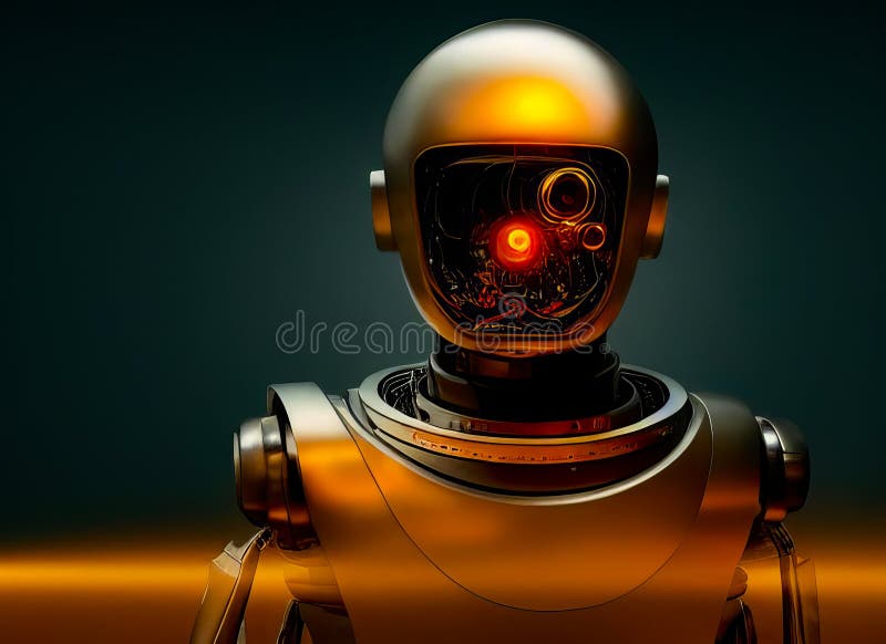 Robots. Futuristic Interpretation Future 2025. Illustration Stock