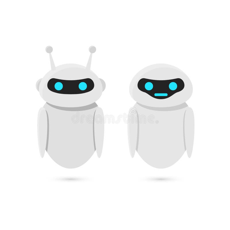 Robot Isolated On White Background Bot Design Vector Illustration Stock Vector Illustration Of Computer Business