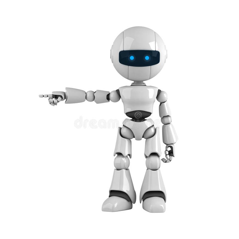 Robotstaywhite vektor illustrationer