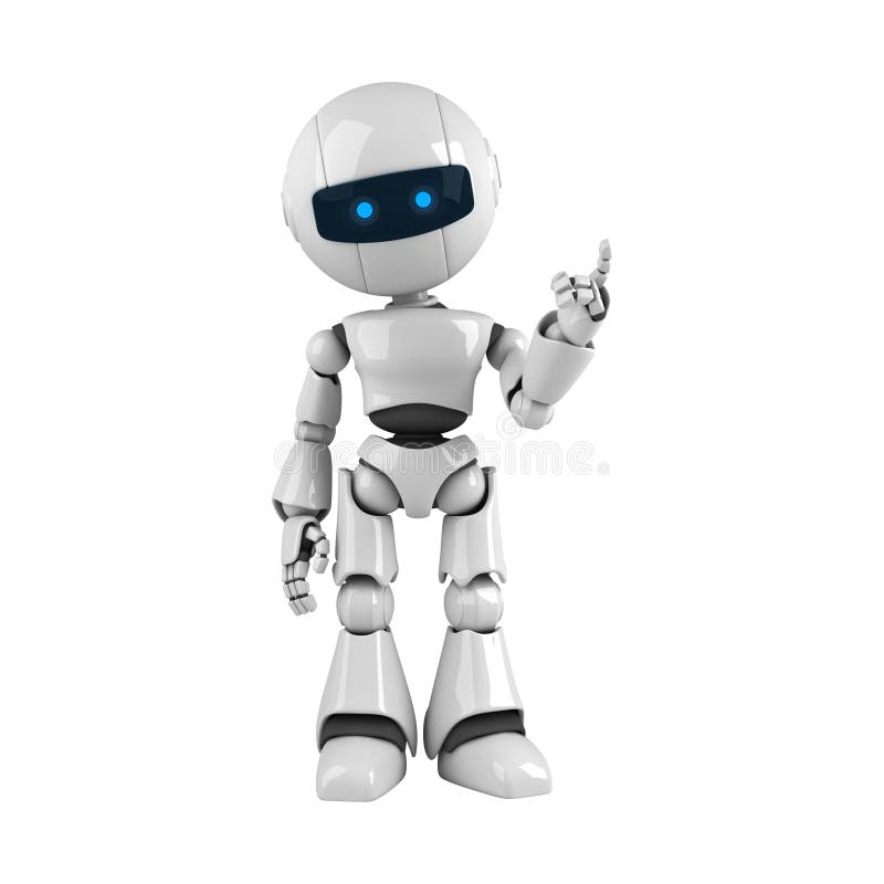 Robotstaywhite stock illustrationer