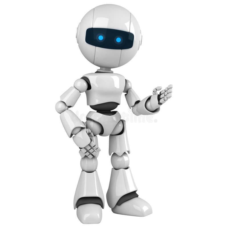 Robotstaywhite royaltyfri illustrationer