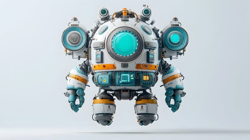 Robotul retro-enervat stock photo