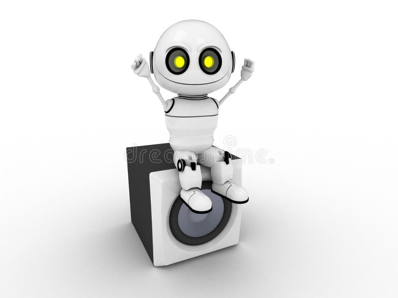 Robotwhite stock illustrationer