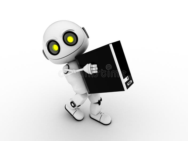 Robotwhite vektor illustrationer